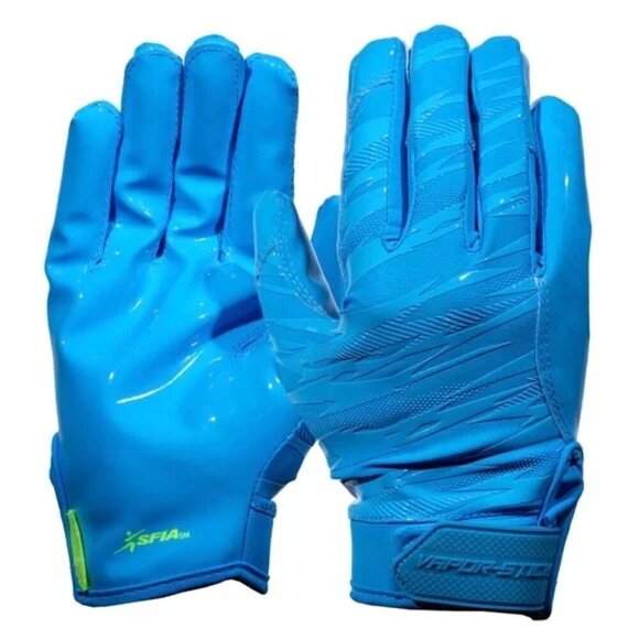 PHENOM • Phenom Elite Columbia Blue Football Gloves - VPS4 - Pro Label Edition - Picture 1 of 6